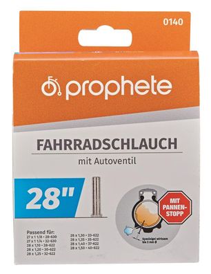 Prophete 0140 Pannenstopp Fahrradschlauch 27"/28" (28/40-622/630) - Autoventil