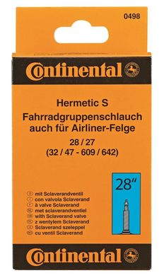Continental 0498 Fahrradschlauch 27/28 (32/47-622/635) - Sclaverandventil