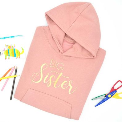 Hoodie Big Sister | Grosse Schwester | Kapuzenpullover Mädchen | Kapuzen-Sweater