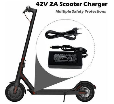 Universal Ladegerät Ladekabel Adapter Charger 42V 2A E-Scooter Roller Li-ion Batterie