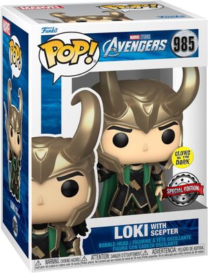 Marvel Studios Avengers - Loki with Scepter 985 Special Edition Glows - Funko Po