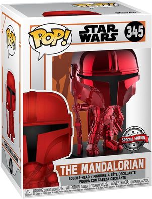 Star Wars - The Mandalorian (Chrome rot red) 345 Special Edition - Funko Pop! -