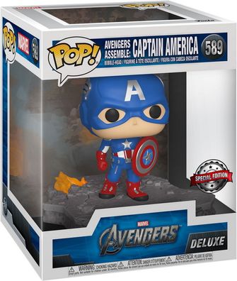 Marvel Avengers Assemble - Captain America Deluxe 589 Special Edition - Funko Po