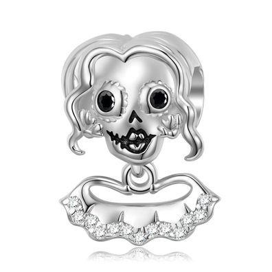 Charms Anhänger für Pandora Armbänder 925 Sterling Silber Skelett Halloween Geschenk.