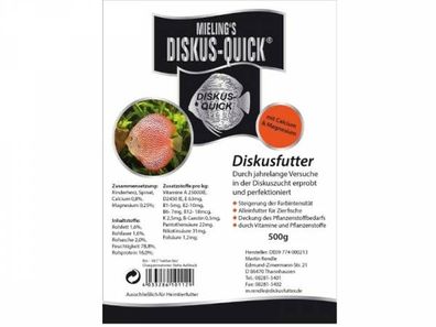 Mieling`s Diskus-Quick Fischfutter 7 x 500 g