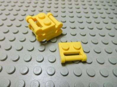 Lego 5 Platten 1x2 mit Griff Gelb Nummer 48336