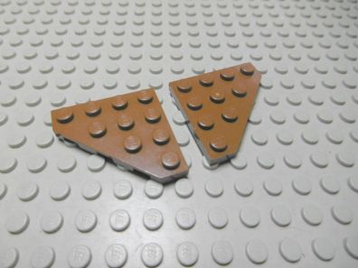 Lego 2 Platten 4x4 diagonale Ecke Altbraun Nummer 30503