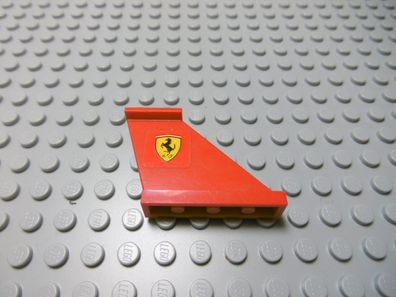 Lego 1 Leitwerk Heckflügel rechts 4x1x3 rot beklebt 2340pb046R Set 8654