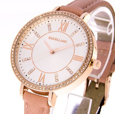 Damenuhr Excellanc Uhr Farbe rosegold apricot 38,5mm