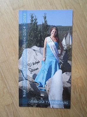 Bad Schlemaer Brunnenmädchen 2014-2016 Sabrina Trzarnowski - handsigniertes Autogramm