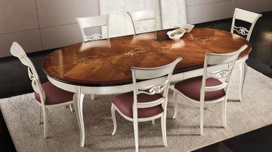 Komplett Set Esstisch 6x Stühle Esszimmer Set Ess Gruppe Holz Tisch Tische 7tlg