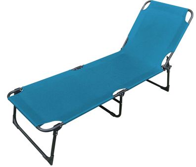 3-Bein Sonnenliege Gartenliege Relaxliege Liege Blau klappbar L188xB57xH30cm