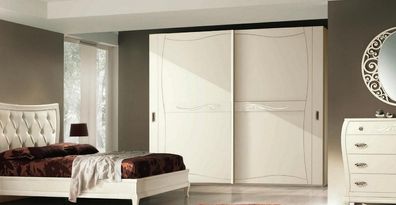 Luxus Kleiderschrank mit Schiebetüren Schlafzimmer Schrank Schränke Holz Design