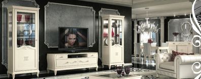 Luxus rtv Set Wohnzimmer Vitrine tv Modern Holz Möbel Schrank Stil Schränke 3tlg