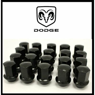 20 x BLACK Radmuttern 9/16" Dodge Ram 1500 Durango Dakota