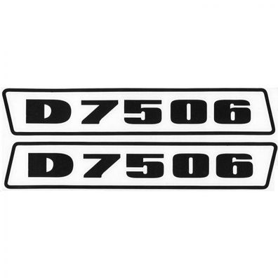 Deutz D7506 Schwarz bis 1974 Schlepper Traktor Aufkleber Klebefolie Groß