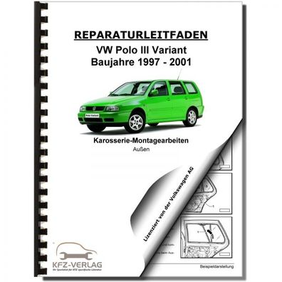 VW Polo 3 Variant 1997-2001 Karosserie Montagearbeiten Außen Reparaturanleitung