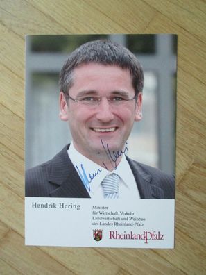 Rheinland-Pfalz Minister Hendrik Hering - handsigniertes Autogramm!!!