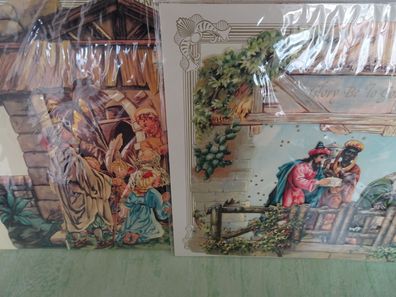 ältere Shackman Aufstell-Krippen 3D Umschlag Nativity Card - Auswahl -