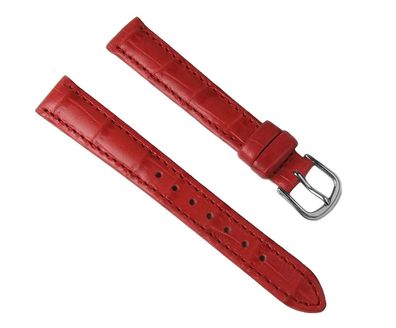 Minott Ersatzband Uhrenarmband Leder Louis-Print rot 14mm