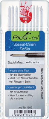 Minenset Pica-Dry 10x weiß wasserstrahlfest 10 Minen/ Set