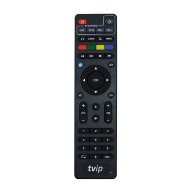 Fernbedienung für TVIP Internet TV Boxen v.4xx v.6xx mit Bluetooth Funktion Schw