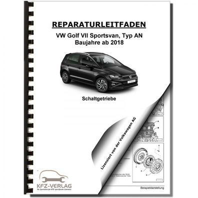 VW Golf 7 Sportsvan (18>) 6 Gang Schaltgetriebe 02S 0BB 0FB Reparaturanleitung