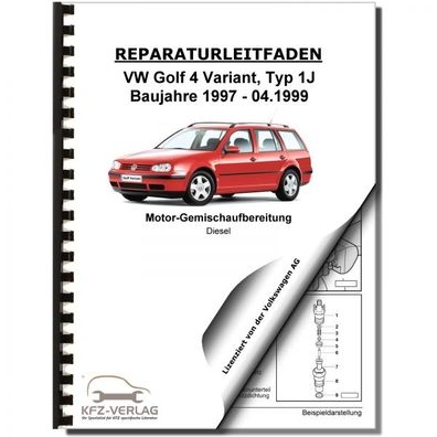 VW Golf 4 Variant 1997-04.1999 Direkteinspritz- Vorglühanlage Reparaturanleitung