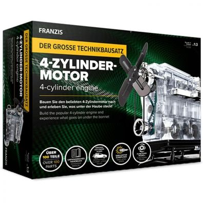 4-Zylinder Motor Lernpaket zum selber Bauen Bausatz Modellbau Franzis Verlag