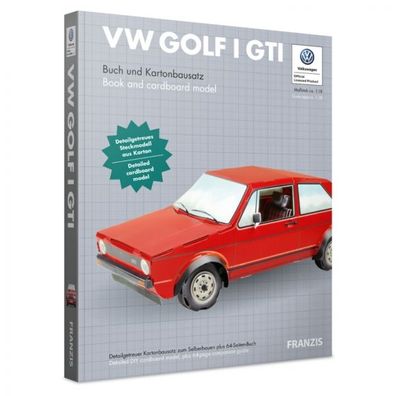 VW Golf 1 GTI Kartonbausatz Bausatz Modellbau Maßstab 1:18 Franzis Verlag