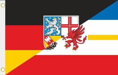 Fahne Flagge Saarland-Mecklenburg-Vorpommern Hissflagge 90 x 150 cm