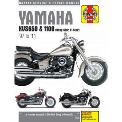 Yamaha Motorrad XVS650 und 1100 (1997-2011) Reparaturanleitung Haynes