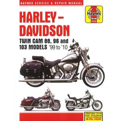 Harley Davidson Twin Cam 88, 96 und 103er Modelle (99-10) Reparaturanleitung