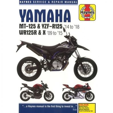 Yamaha Motorrad MT-125, YZF-R125, WR125R und X (2009-2018) Reparaturanleitung