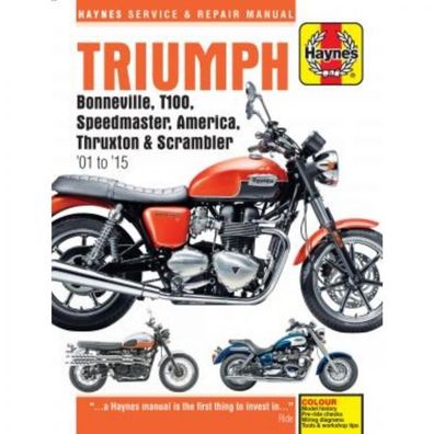 Triumph Motorrad Bonneville, T100 und America (01-15) Reparaturanleitung Haynes