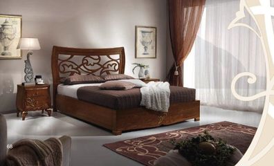 Schlafzimmer Bett Nachttisch Betten Garnitur Holz Bettrahmen Luxus Neu Set 3tlg.