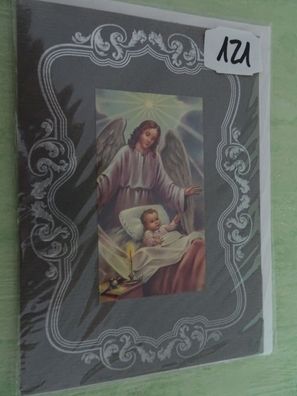Heiligenbilder-Grußkarten Handarbeit Mutter Gottes Maria Schutzengel Taufe Kommunion