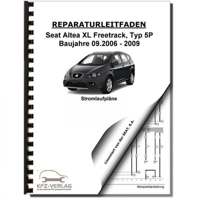 SEAT Altea Typ 5P5 2006-2009 Schaltplan Stromlaufplan Verkabelung Elektrik Pläne