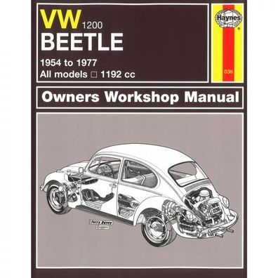 VW 1200 Beetle Käfer 1954-1977 1192cc Reparaturanleitung Haynes