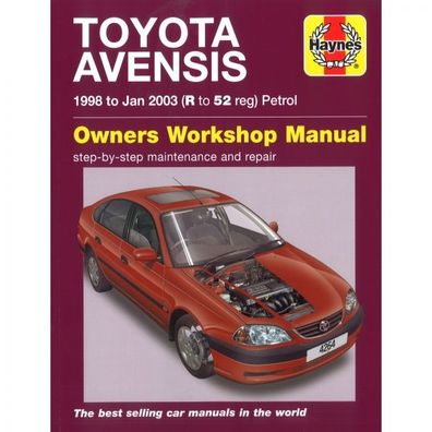 Toyota Avensis 1998-01.2003 Benzin Benziner Petrol Reparaturanleitung Haynes
