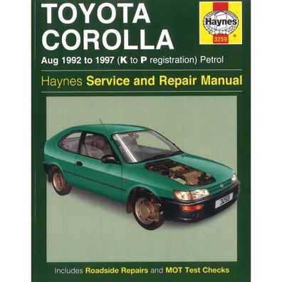 Toyota Corolla 08.1992-1997 Benzin Benziner Petrol Reparaturanleitung Haynes