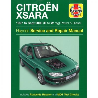 Citroen Xsara 1997-09.2000 Benzin Benziner Diesel Reparaturanleitung Haynes