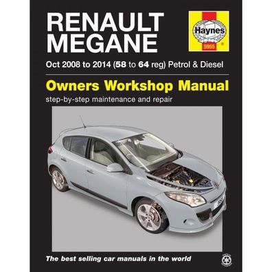 Renault Megane 10.2008-2014 Benzin Diesel Reparaturanleitung Haynes