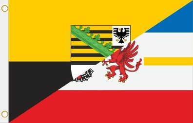 Fahne Flagge Sachsen-Anhalt-Mecklenburg-Vorpommern Hissflagge 90 x 150 cm