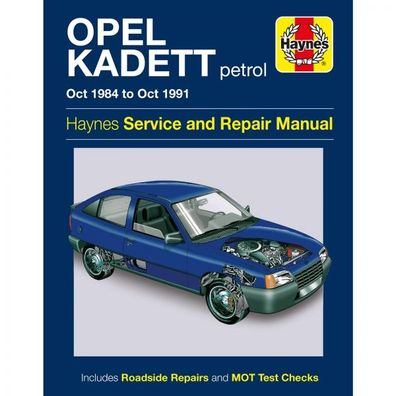 Opel Kadett 10.1984-10.1991 Benzin Kombi Limousine Reparaturanleitung Haynes