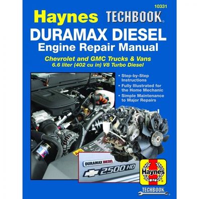 Duramax Diesel Engine Repair Manual Chevrolet GMC Truck Van Techbook Haynes