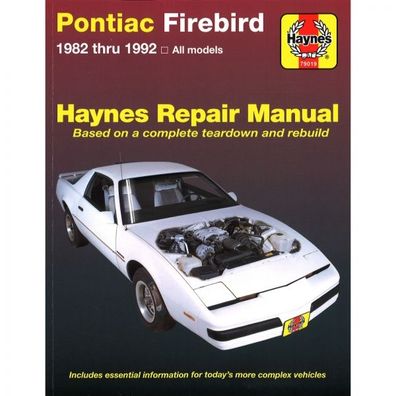 Pontiac Firebird 1982-1992 USA Kanada Amerika Import Reparaturanleitung Haynes
