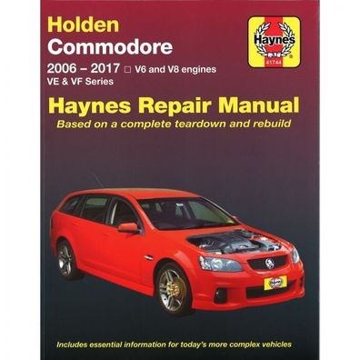 Holden Commodore (2006-2017) V6 V8 VE VF Series Opel Reparaturanleitung Haynes