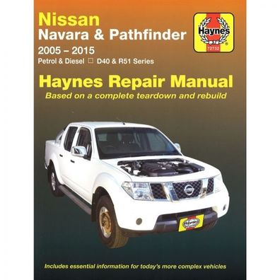 Nissan Navara Pathfinder 2005-2015 Reparaturanleitung Werkstatthandbuch Haynes