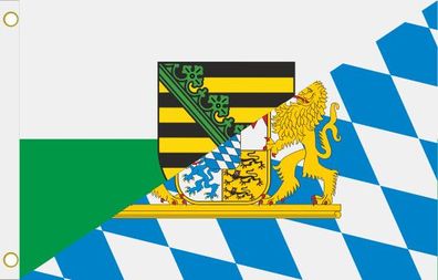 Fahne Flagge Sachsen-Bayern Hissflagge 90 x 150 cm